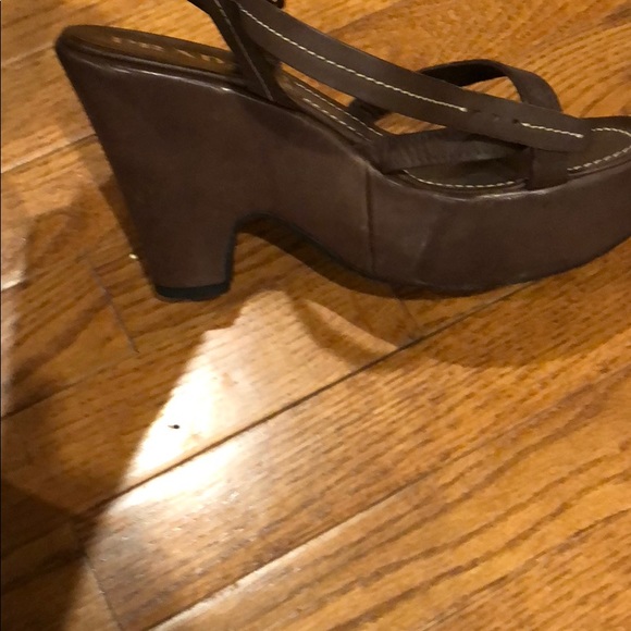 Prada Wedges - Authentic - Brown Leather - Picture 3 of 5